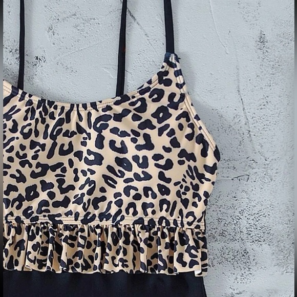 Boho leopard print one piece swimsuit - Picture 6 of 6